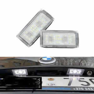 Car License Plate Light for BMW Error Free 1.5W 24SMD Led  License  Lights Fit BMW E66 4D