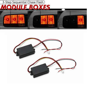 Chase Flash Module Boxes 3 Step Sequential Universal for Car Turn Signal Light