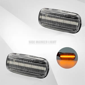 Clear Lens LED Dynamic Side Marker Lights Turn Signal Blinker Lamps for Audi A3 S3 8P A4 S4 RS4 B6 B7 B8 A6 S6 RS6 C5