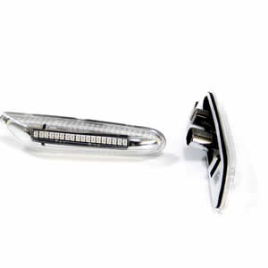 Clear Lens LED Side Marker Lamp with Dynamic Amber Light for BMW E90 E91 E92 LED Side Marker Light