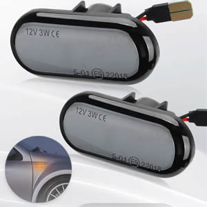 Dynamic Flowing LED Side Marker Lamp Turn signal Light Smoked  for Mercedes-benz Smart FORTWO Coupe Cabriolet