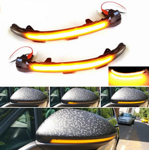 Dynamic Turn Signal Side Wing Mirror Sequential Light Indicator Lamp for VW Golf 7 GTI7 MK7 Touran Led Turn Signal Lights