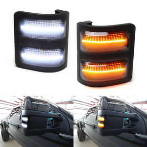 Energy Saving LED Rearview Side Mirror Turn Signal Light NON-Polarity for Ford F150 F250 F350 F550  Daytime Running Light