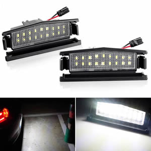 Error Free 2PCS Waterproof White LED License Plate Light for Mazda 2 MX-5 Miata Roadster Number Plate Lamp