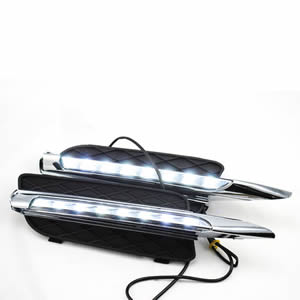 Fit for BMW X5 E70 2007 2008 2009 2010 Sand Silver Led Sequential Light Daytime Running Light DRL