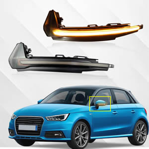For Audi A1 8X 2011-2017 Dynamic Turn Signal LED Side Wing Rearview Mirror Indicator Blinker Sequential Light