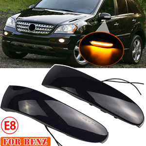 For Mercedes Benz M GL Class W164 X164 Dynamic Turn Signal LED Side Wing Rearview Mirror Indicator Blinker Sequential Light