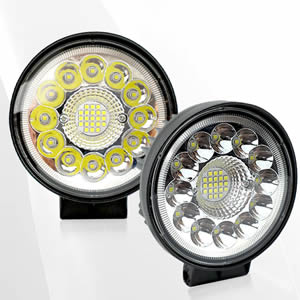 High Brightness 123W Led Work Light 12-24V Round Work Light for Spot Truck Tractor Trailer Led Work Light