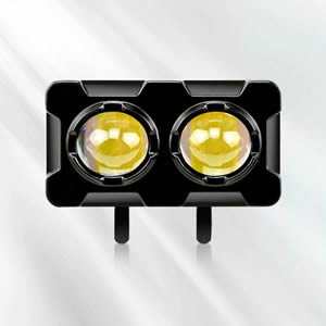 High Power Auto Accessories 60W Double Lens Spotlight Dual Color LED Work Light for Offroad Car Truck Motorcycle Bicycle