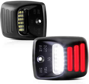 High Quality LED License Plate Lamp  Auto Parts for toyota tacoma Double Color