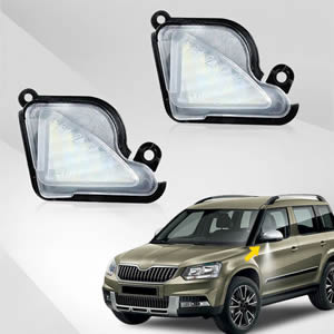 Hight Quality LED Side Under Mirror Puddle Lights Lamp for Skoda Superb MK2 Octavia MK2  MK3