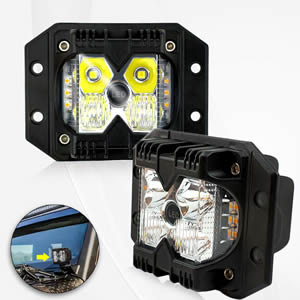 Hot Sell Car Flush Mount LED Lamp Strobe Shooting Spotlight DRL 4X4 Headlamps Universal 4 Inch 40W Auto Lamp
