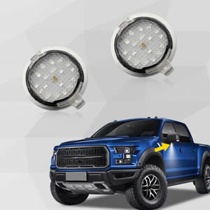LED Car Rearview Mirror Under Side Mirror Light Puddle Lamp  for Ford Edge Mondeo Explorer Taurus F150