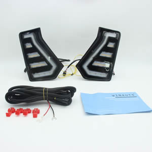 LED Daytime Running Light for Toyota Tacoma 2024 with Fog Light Yellow Turn Signal Indicator Light LED DRL