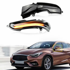 LED Dynamic Side Indicator Mirror Turn Signal Indicator Turn Light Running Dynamic Blinker for Infiniti Q30 Q50 Q60 Q70 QX30