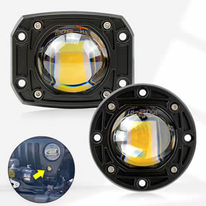 LED Work Lights 12V-24V 30W LED Fog/Driving Lights Offroad SUV Car LED Off Road Fog Headlights LED Projector Lens Laser Lights