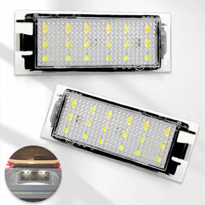 LED for Renault Trafic MK3 Twingo MK2 MK3 Twizy Wind E4M Number License Plate Lights