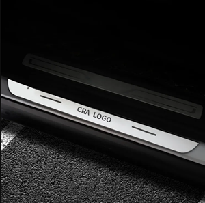 New Arrival Custom Logo USB Rechargeable 4pcs Car Plate Pedal LED Welcome Light Door Sill LED Welcome Pedal for Mercedes Benz