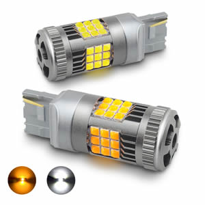 New Led Turn signal Bulbs White Amber 1156 1157 7440 7443 Led T20 with Fan Cooling System 99% Strong Canbus Led W21W signal Lamp