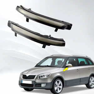 Smoked LED Dynamic Sequential Side Mirror Led Indicators Light for Skoda Octavia MK2 A5 SuperB B6 3T LED Turn Signal Lights