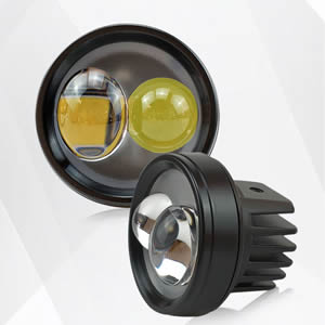 Square Round 30W LED Work Light Lens Angel Eyes DRL Fog Lamp for 4x4 Off-Road Truck ATV Motorcycle for the Harley Wrangler