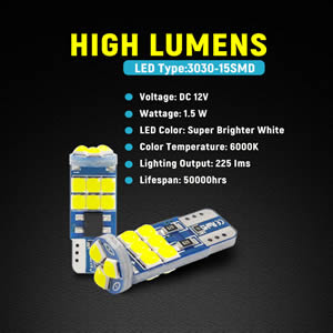 T10 194 168 W5W Car LED Interior Bulbs Error Free Side Wedge Light Parking Light Side Door Bulb Accessories Auto