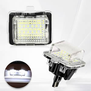 Top Class Quality 2pcs LED License Plate Light for BENZ W204 (5D) W207 W212 W216 W221  18 LEDs Car Lights Car Accessories