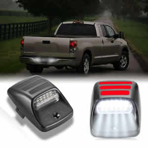 White+Red LED License Plate Light Lamp Assembly Compatible with 2005-2015 Tacoma  2000-2013 tundra Pickup Truck