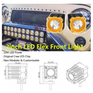 2inch led flex front light