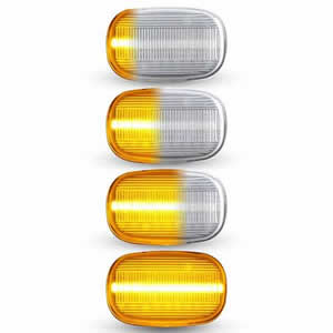 12V Clear Lens Sequential Light LED Side Marker Flowing Direction Indicator Lamps for Toyota Supra Mk4 JZA80