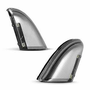 12V Plug & Play LED Mirror Lights for Dodge Ram 54 LEDs White Puddle + Amber Turn Signal 2PCS