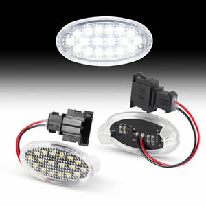 1Pcs White Auto License Plate Light Car Led Light for Range Rover Evoque Land Rover LR2 Rear Number Plate Light