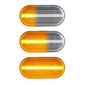 2PCS Clear Lens Sequential /Dynamic Light LED Side Marker for Benz Smart W453 Renault Clio1Clio2 SEAT