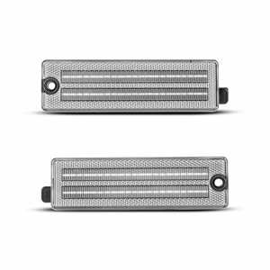 2pcs 12V Clear LED Side Marker Lights for Pontiac Firebird 1998-2002 Amber Front Bumper Parking Lamps