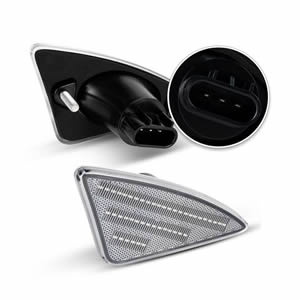 2pcs 12V Clear LED Side Marker Lights for Kenworth T660 T170 T270 T370 Semi-Truck Turn Signal Lights
