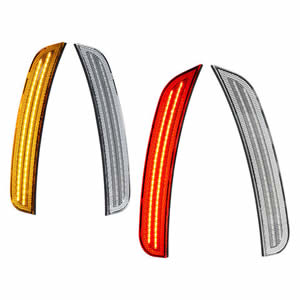 2pcs Clear Front Rear Fender Led Side Marker Lights for 2015-2024 Chrysler 300 Bumper Side Marker Reflectors Lights