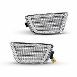 2pcs Clear Led Side Marker Light Assembly for Chevy Cruze 2011-2015 Driver and Passenger Side Blinker Lamps