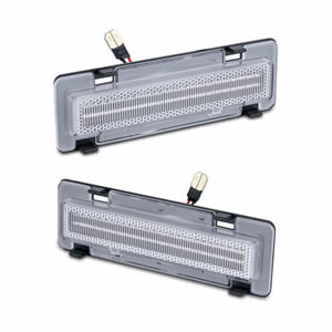 2pcs Clear Lens Amber LED Side Marker Lights for 1982-1992 Chevy Camaro Pontiac Firebird Bumper Marker Fender Lamps