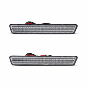 2pcs Clear Rear Fender Side Marker Lights for 1999-2004 Ford Mustang Side Bumper Marker Lamps Red Parking Light