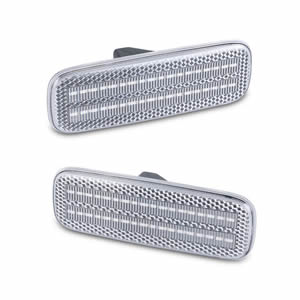 2pcs Clear/Smoked/Red Rear Bumper LED Side Marker Lights for 1989-1994 Nissan 240SX KA24DE S13 Fender Parking Signal Lamps