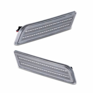 2pcs Front Amber 2pcs Rear Red LED Side Marker Lights for Ford Transit Connect 2010-2013 Bumper Marker Reflectors Lamps
