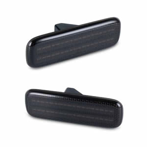 2pcs LED Rear Side Marker Lights for Nissan 240SX KA24DE S13 1989-1994 Smoked Lens Rear Red Bumper Sidemarker Lamps Reflectors