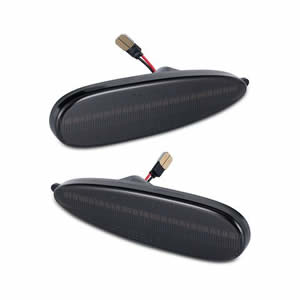 2pcs LED Side Marker Lights for Pontiac GTO 2004-2006 Front Bumper Marker Amber Parking Lamps Smoked Lens