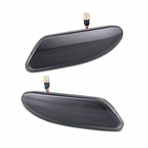 2pcs LED Turn Signal Lights for Mercedes C230 C240 C280 C320 C350 C32 AMG, Smoked Lens Amber Side Bumper Marker Lamps