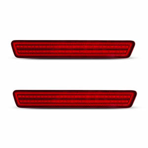 2pcs Red Led Side Marker Lights for 1999-2004 Ford Mustang Rear Fender Marker Reflectors Lamps XR3Z-15A449-AA