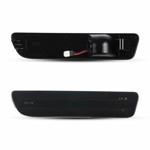 2pcs Smoked Tinted LED Fender Side Marker Reflectors Lights for 2005-2009 Ford Mustang Assembly Rear Side Bumper Marker Lamp