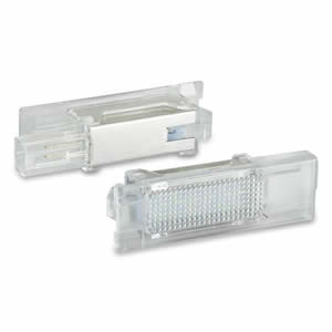 2pcs White LED Car Door Light Puddle Lights for Dodge Challenger R/T Fiat 500 500c Alfa-romeo Stelvio Giulia Welcome Lamp