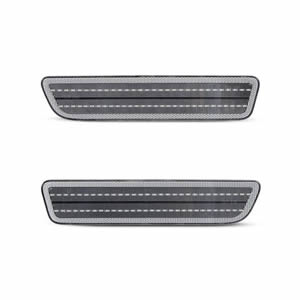 2pcs for 2005 2006 2007 2008 2009 Ford Mustang Rear Bumper Side Marker Lights Clear Lens Red LED 4R3Z15A201BA 4R3Z15A201AA