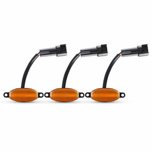 3pcs Amber Front Grille Led Lights Lamp for 2009-2014 Ford F150 Raptor Car Accessories Grille Daytime Running Light