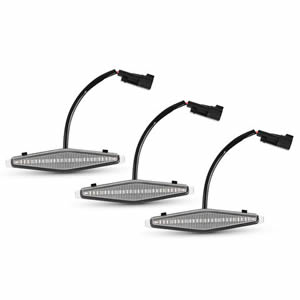 3pcs Clear Car Grille Lights for Toyota 4Runner TRD Pro 14-21 Bright Amber/White LED Grill Lights Waterproof Front Grill Lamps